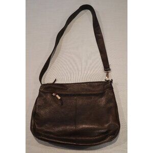 Stone Mountain Leather Crossbody Bag - Black